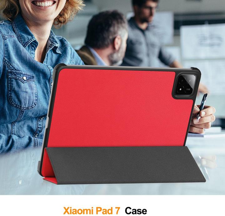 Produktbild Lobwerk 2in1 Set Tasche + Glas für Xiaomi Mi Pad 7 11.2 Zoll Tasche Cover Schutz Folie Sleep and Wake (Xiaomi Pad 7)