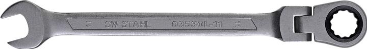 Image du produit SW-Stahl 03530L-11 Clé à cliquet à fourche 11 mm I Clé polygonale articulée I 72 dents I Clé plate (11 mm)