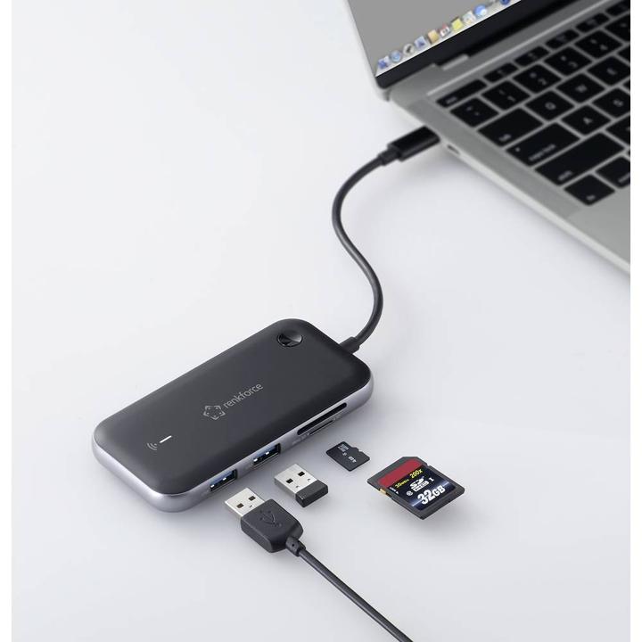 Image du produit Renkforce Hub USB-C pour le transfert d'images sans fil (USB-C, 2 Ports)