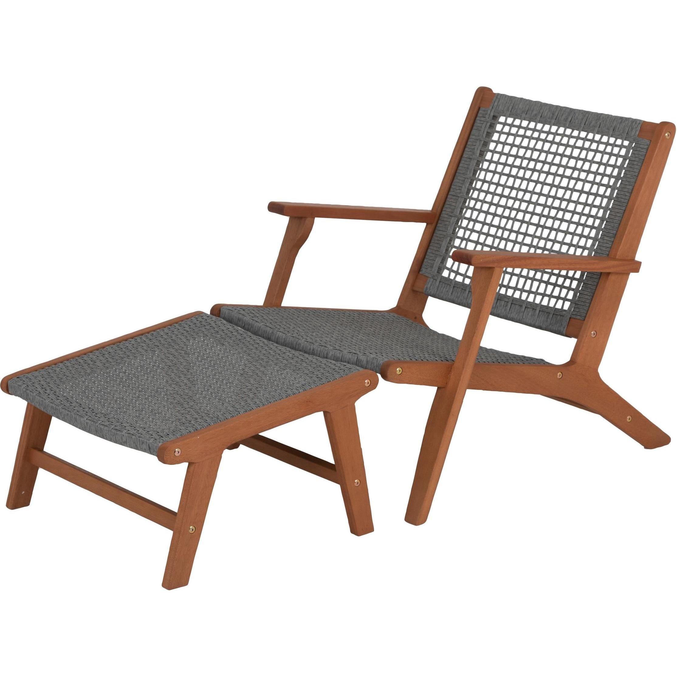 Acamp, Gartenlounge, Bankgog Gartensessel Grau/Braun