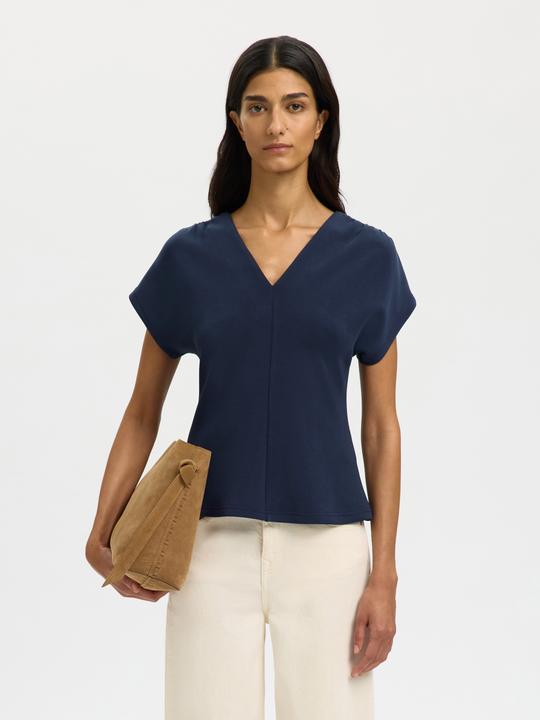 Immagine prodotto Selected Slftenny Ss V-Neck Gathered Top Noos (S)