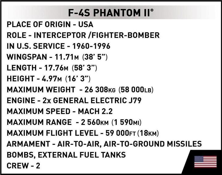 Produktbild Cobi ARMED FORCES 5899 F-4S PHANTOM II 608 KL.
