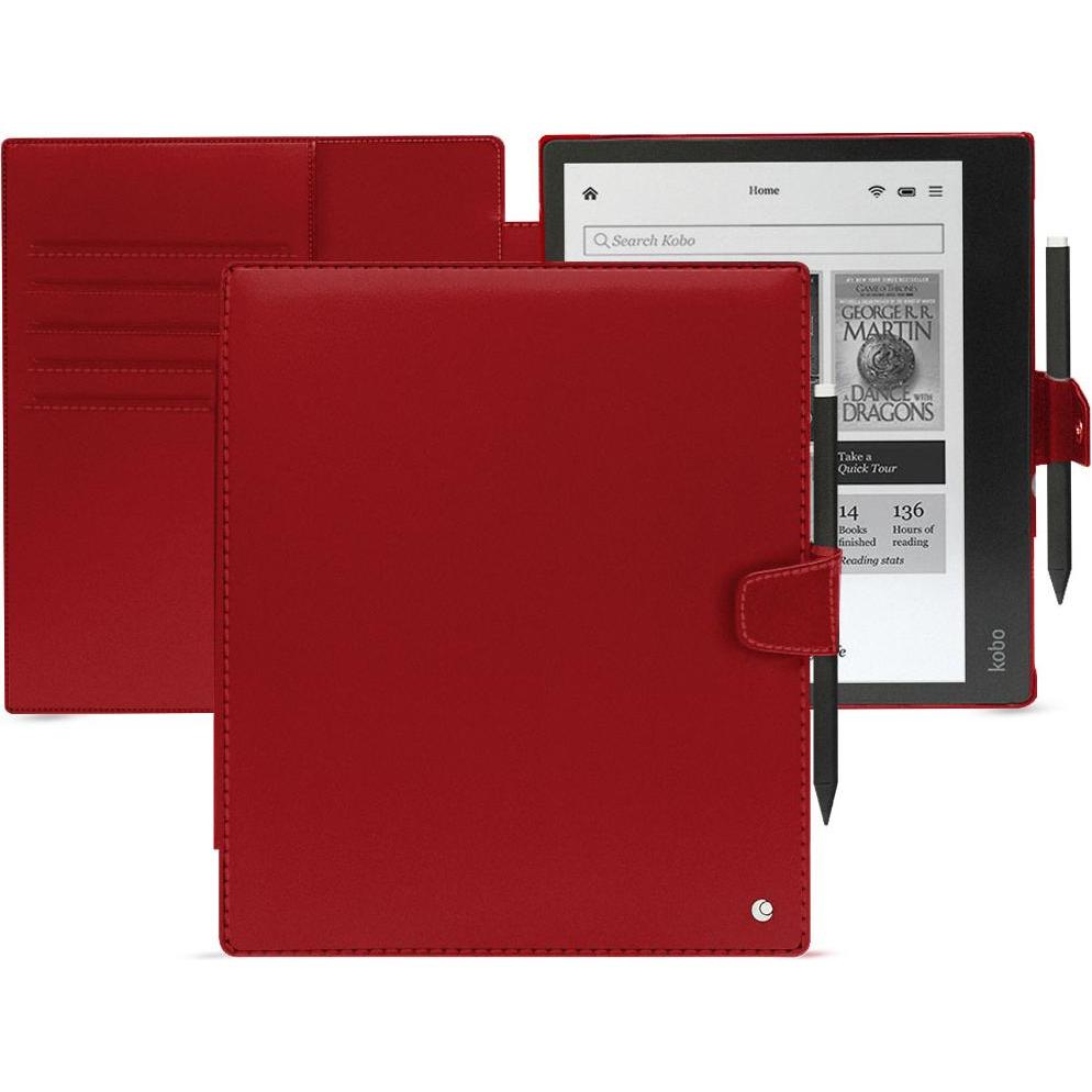 Noreve Lederschutzhülle Kobo Elipsa 2E, eReader Zubehör, Rot