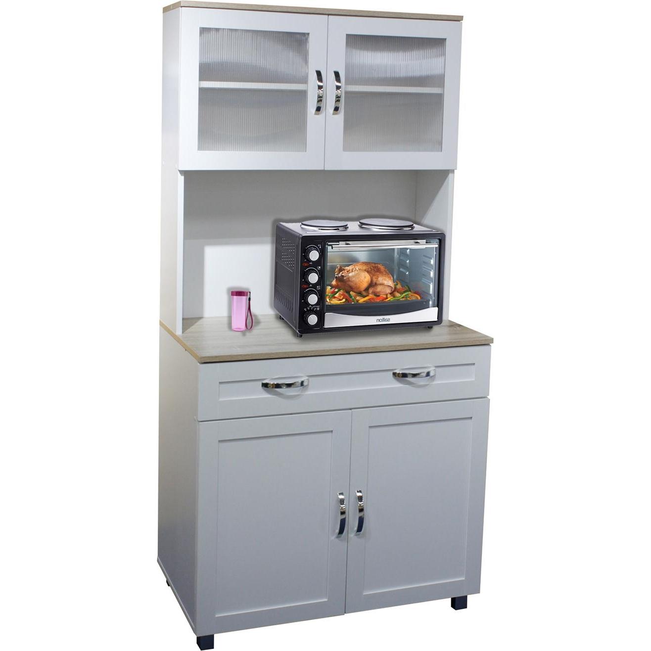 Thumbnail - HTI-Living, Regal, Küchenbuffet mit Glasteil Weiss Blanca