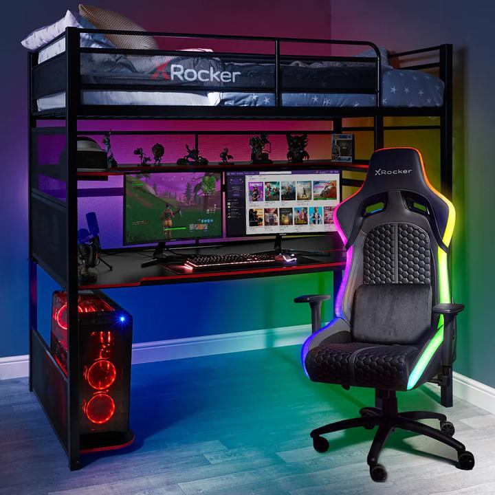 Produktbild X Rocker BattleBunk Gaming Bed with integrated XL Gaming Desk (90 x 190 cm)