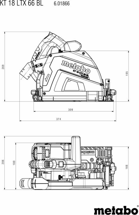 Produktbild Metabo KT 18 LTX 66 BL