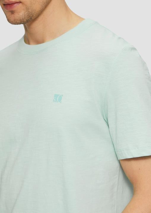 Produktbild S.Oliver T-Shirt T-Shirt mit Flammgarnstruktur und Logo-Print (3XL)