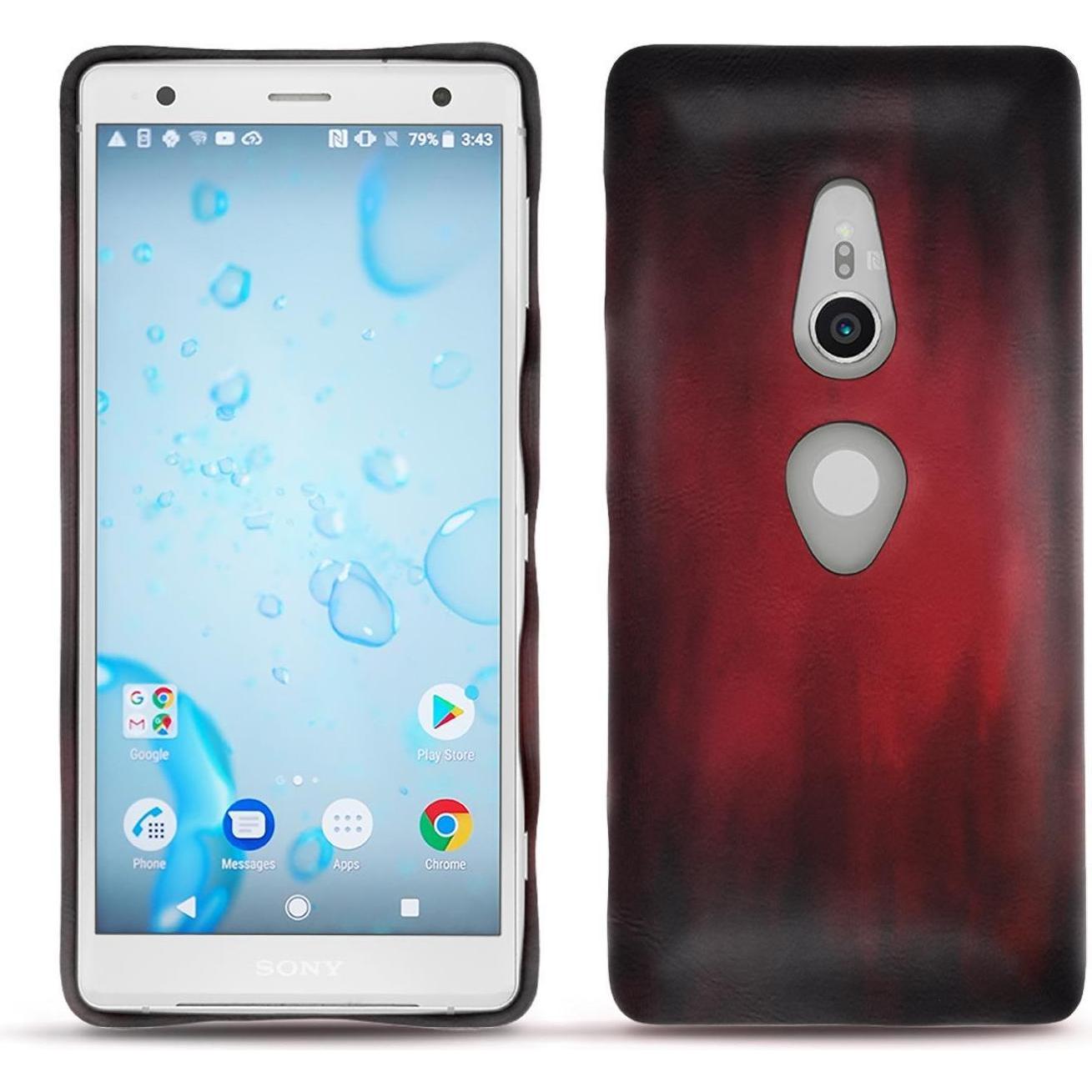 Thumbnail - Noreve Lederschutzhülle (Sony Xperia XZ2), Smartphone Hülle, Rot