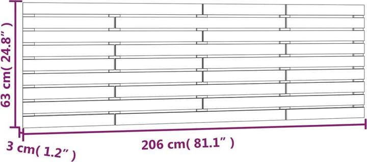 Produktbild VidaXL Oksiutka (206 x 3 x 63 cm)