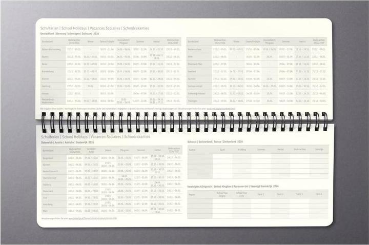 Productafbeelding Sigel Tisch-Querkalender Conceptum 30 x 14,3 cm, 2026, Schwarz (Softcover, Frans, Engels, Nederlands, Duits)
