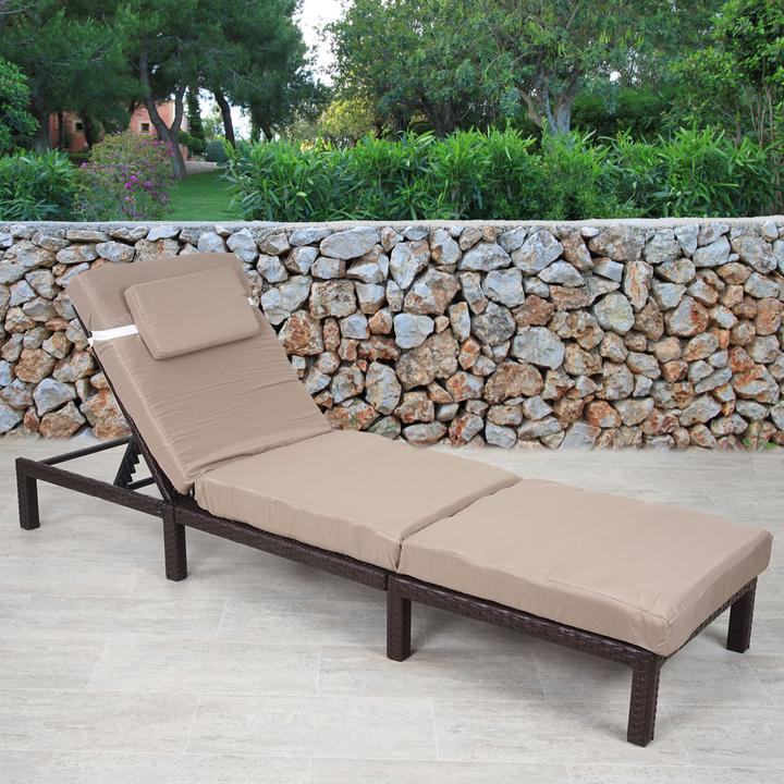 Actual product image JOHN316 Rattan Liegestuhl (198 cm)