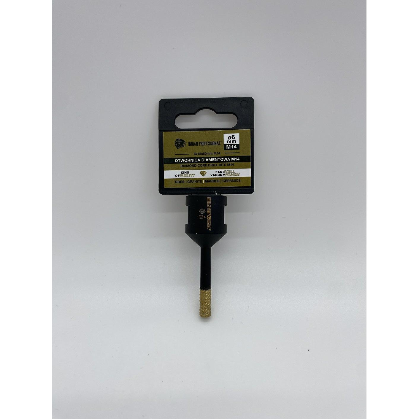 Indian Professional, Lochsäge, Diamantkrone M14 6 mm Trockenbohren (6 Millimeter)
