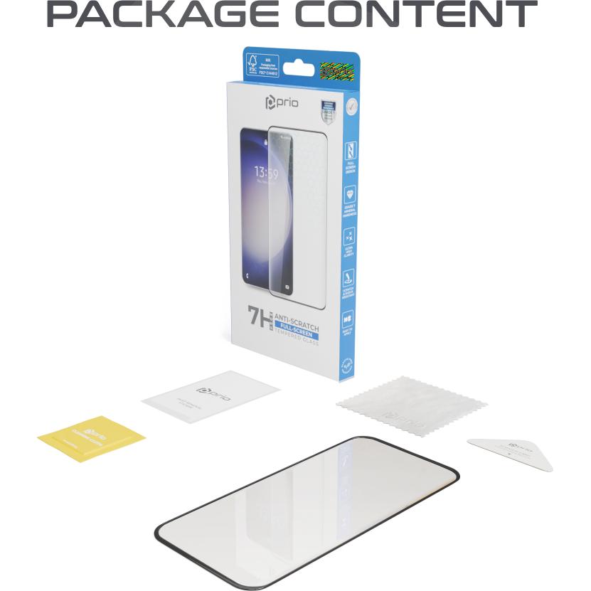 Thumbnail - prio 3D Anti-Scratch Panzerglas für Samsung S24 schwarz (1 Stück, Samsung Galaxy S24), Smartphone Schutzfolie, Schwarz