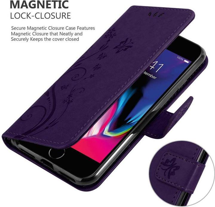 Immagine prodotto Cadorabo Copertina del libro di fiori (Apple iPhone 7, Apple iPhone 8, Apple iPhone SE (seconda generazione), Apple iPhone SE (terza generazione))
