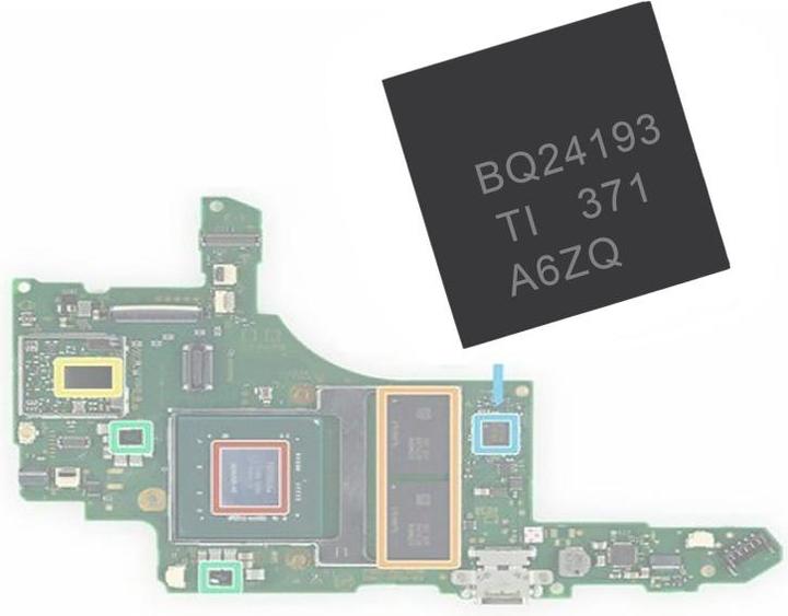 Actual product image Ueli Express Nintendo Switch BQ24193 Battery Charging IC Chip Spare Part (Switch)