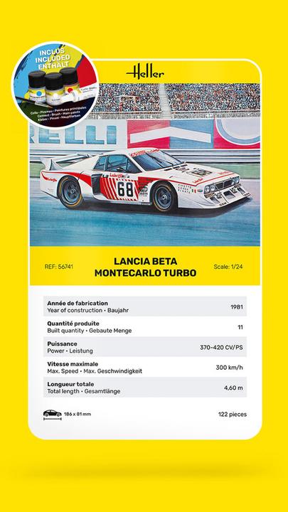 Produktbild Heller STARTER KIT Lancia Beta Montecarlo Turbo