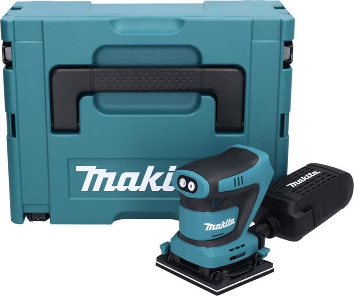 Actual product image Makita DBO481ZJ Cordless Finishing Sander 112 x 102mm 18V + Case - without battery, without charger