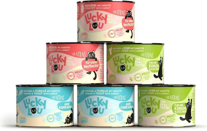 Lucky Lou Kitten (Welpe + Kitten, 6 Stk., 1200 g)