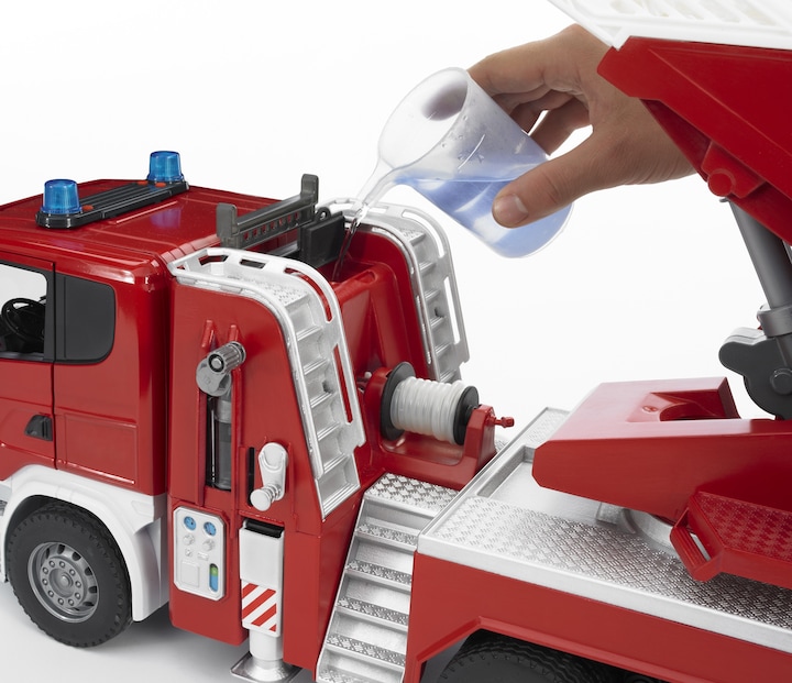 Actual product image Bruder Scania R-series fire brigade with ladder
