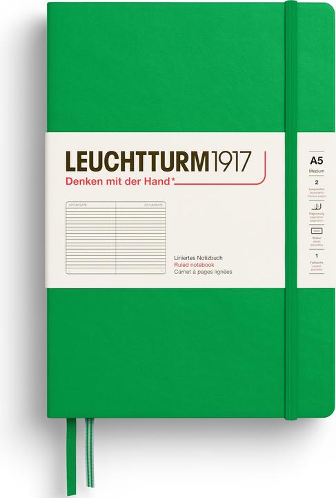 Image du produit Leuchtturm1917 Leuchtturm Medium Lin.S.Leaf (A5, À rayures, Couverture rigide)