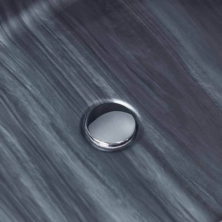 Produktbild Beliani Badewanne freistehend schwarz Marmor Optik 170 x 80 cm RIOJA (178 l, 170 cm, 80 cm)