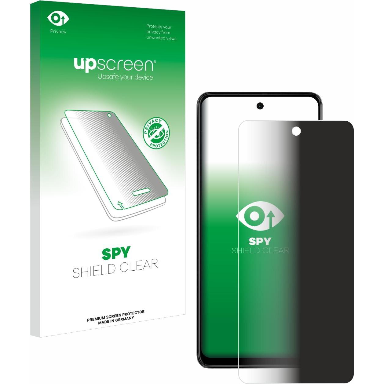 upscreen Spy Shield Blickschutzfolie (1 Stück, Motorola Moto G14), Smartphone Schutzfolie, Blau