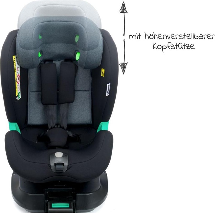 Produktbild Fillikid Reboarder Luca 360 Schwarz Grau (Reboarder, ECE R129/i-Size Norm)
