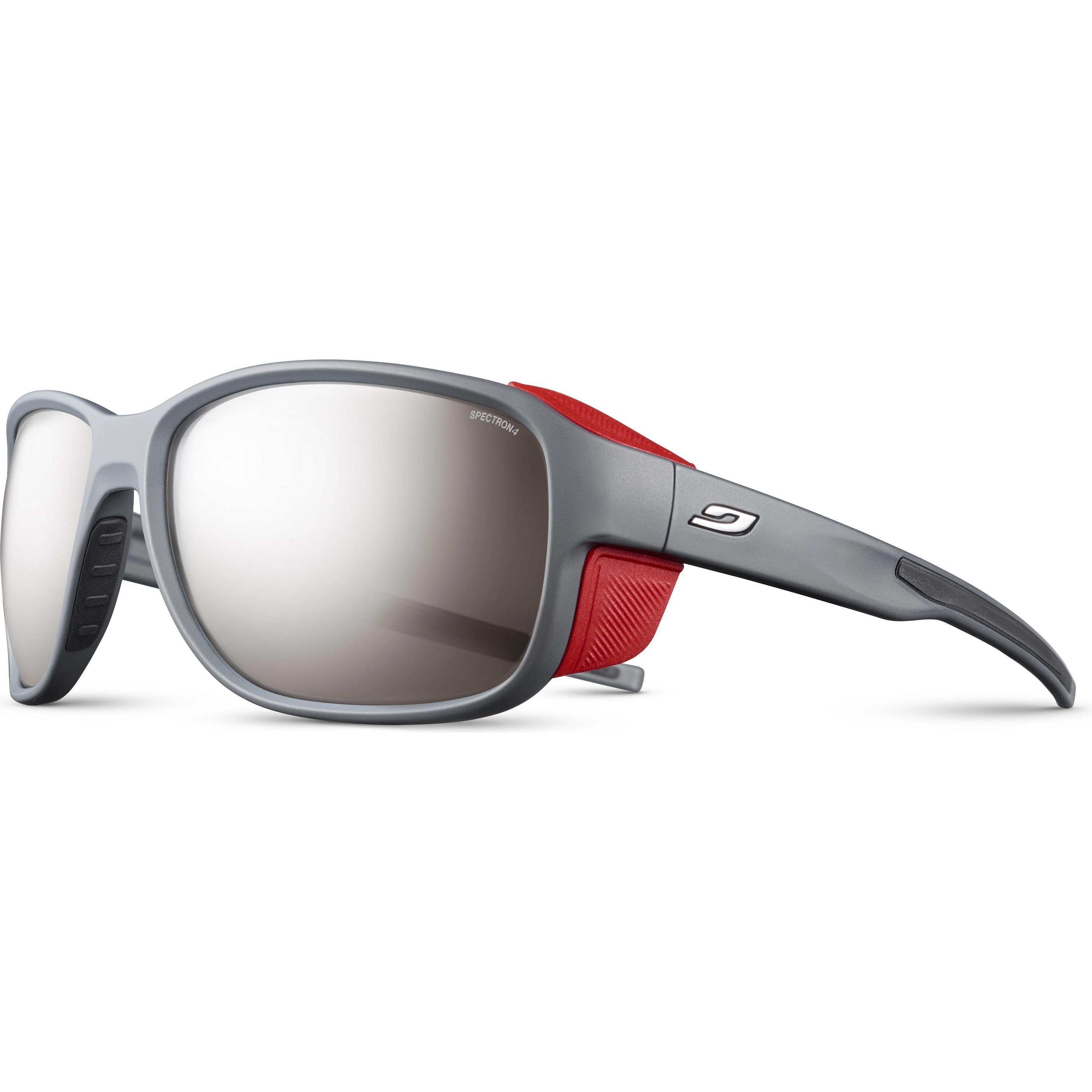 Julbo, Herren, Sportbrille, Montebianco 2 Spectron 4 Sportbrille (braun flash silber, Anthracite, Silber), Grau