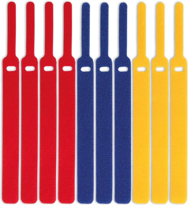 Actual product image Label-the-cable LTC BASIC 10 Power hook and loop binder rt, gb, bl (Velcro cable ties, 170 mm, 10 pcs.)