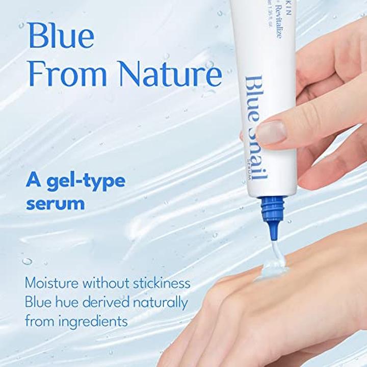 Actual product image Skin Gin IT'S SKIN Blue Snail Serum Day and Night Serum for Face with Snail Mucin Essence and Centella Asiati (40 ml)