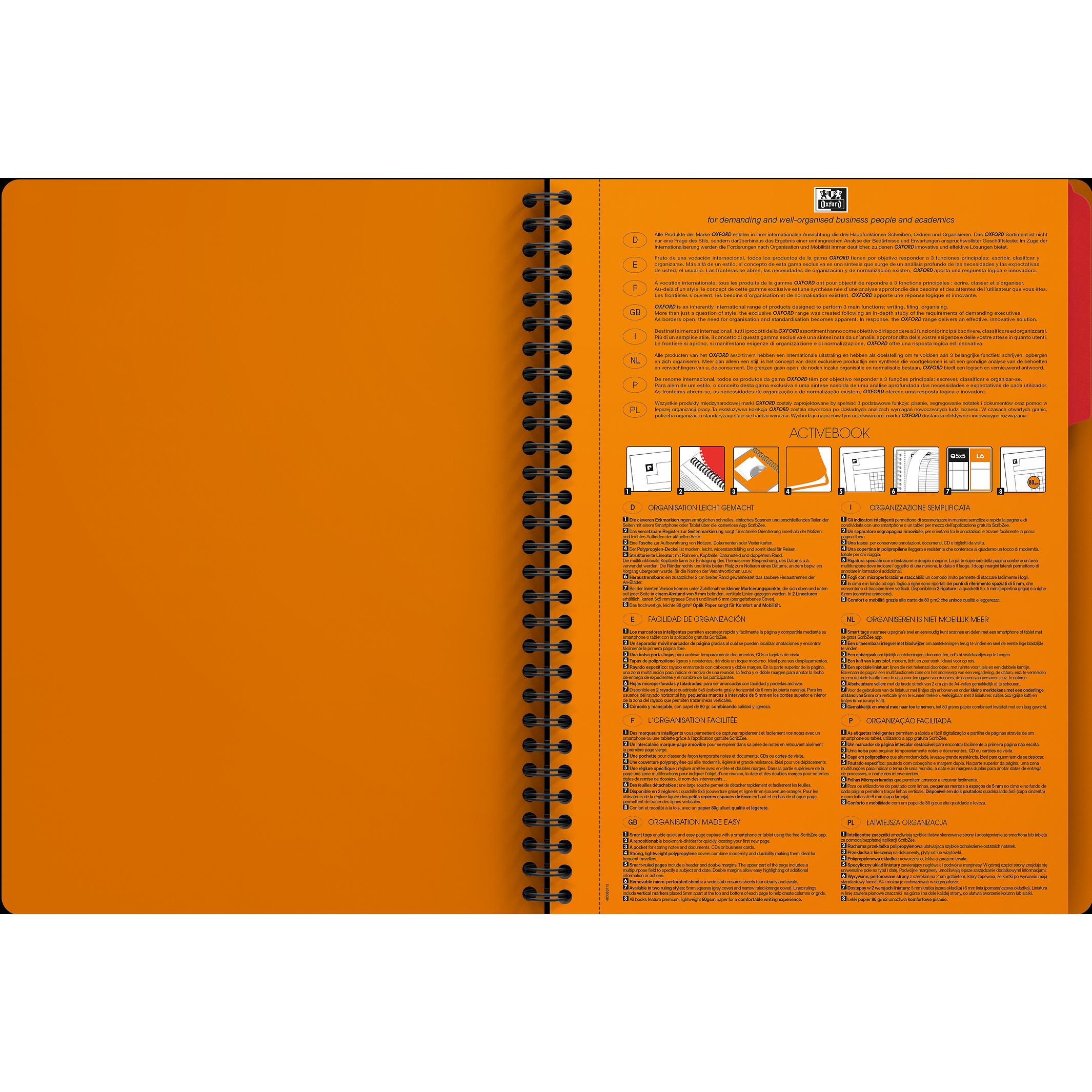 Thumbnail - Oxford, Heft + Block, INTERNATIONAL CONNECT - Activebook (B5, Liniert, Weicher Einband)