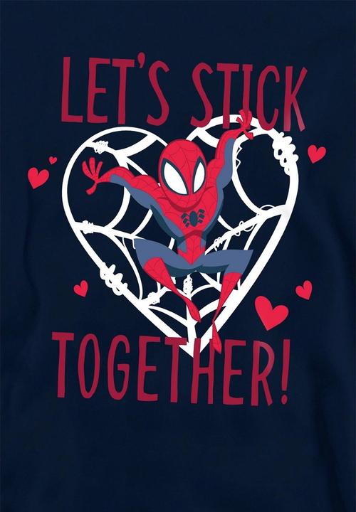 Produktbild Spiderman Let's Stick Together Kapuzenpullover Zum Überziehen Valentinstag (128)