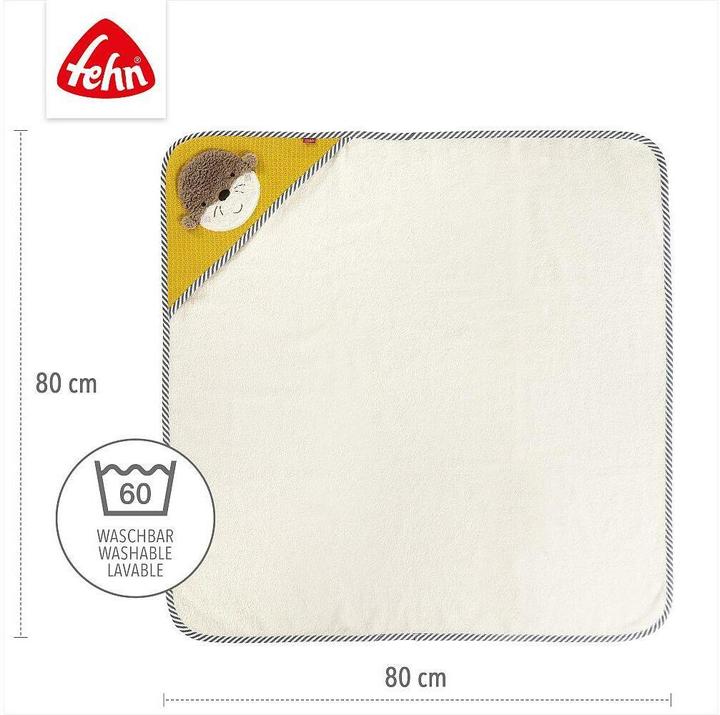 Produktbild Fehn Kapuzenbadetücher & Handtücher Kapuzenbadetuch 80 x 80 cm - Otter (80 x 80 cm)