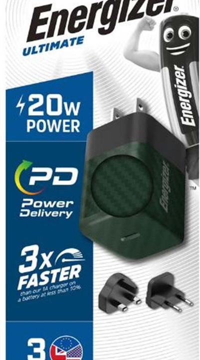 Produktbild Energizer Power-Delivery Ladegerät – 20 W – EU/UK/US, grün (20 W)