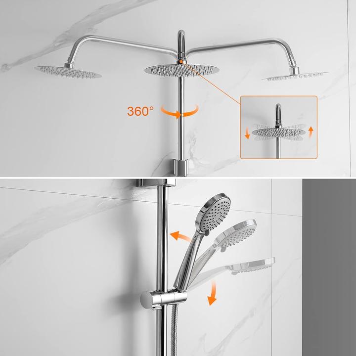 Actual product image Ibergrif Shower Column with Adjustable Rod