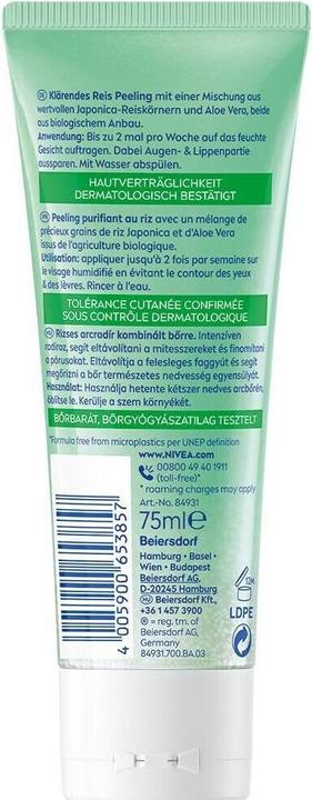 Immagine prodotto NIVEA Reis Peeling Bio Aloe Vera (Scrub detergente, 75 ml)