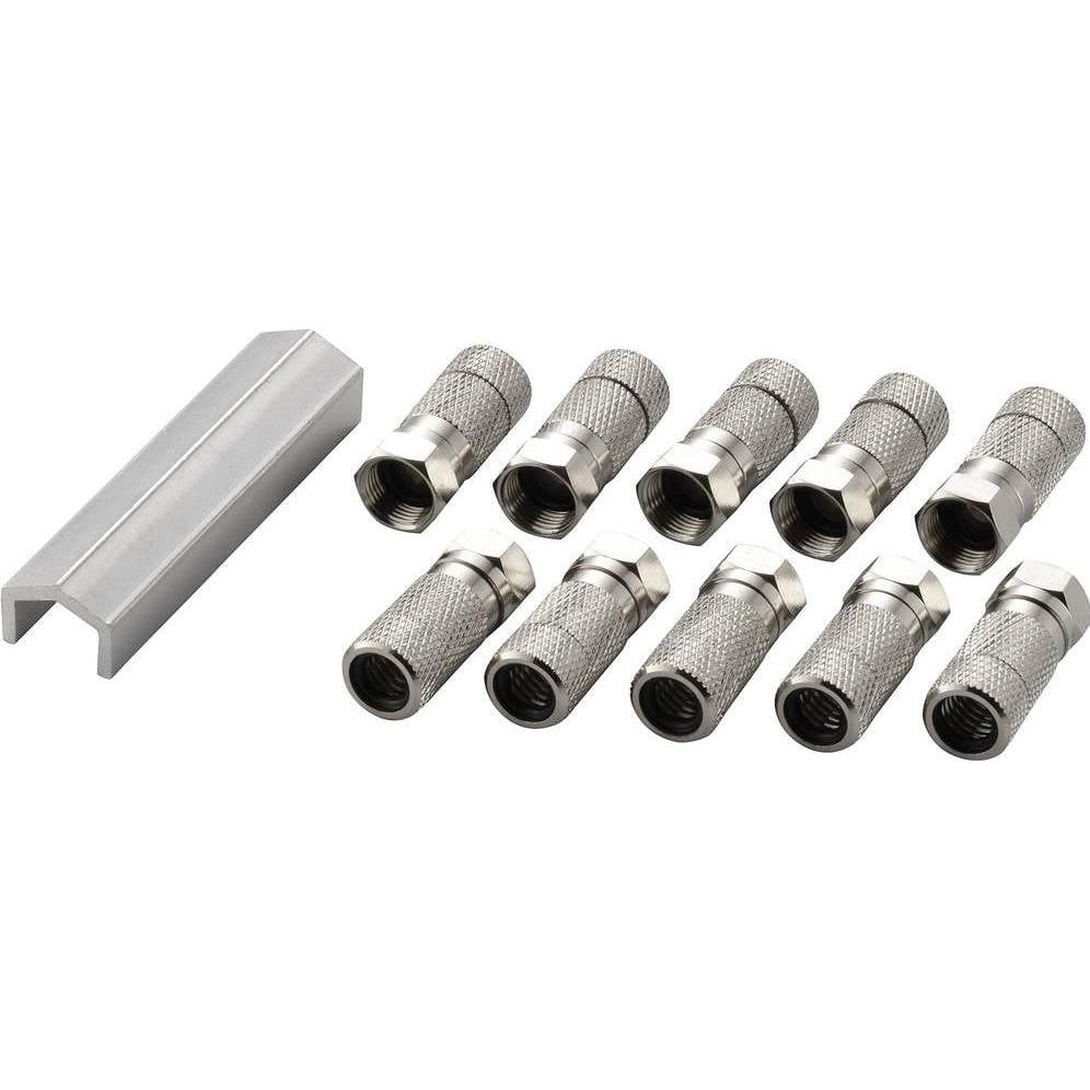 Conrad Components Set di connettori F Diametro del cavo: 7 mm (Spine e connettori), Cavo antenna