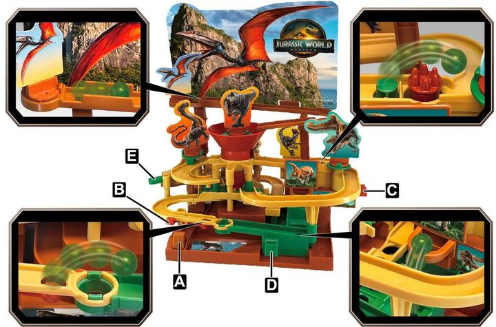 Produktbild Epoch Jurassic World - Adventure Gyrosphere Challenge (Englisch, Italienisch, Litauisch, Russisch, Portugiesisch, Norwegisch, Lettisch, Polnisch, Niederländisch, Schwedisch, Deutsch, Dänisch, Finnisch, Estnisch, Französisch, Spanisch)