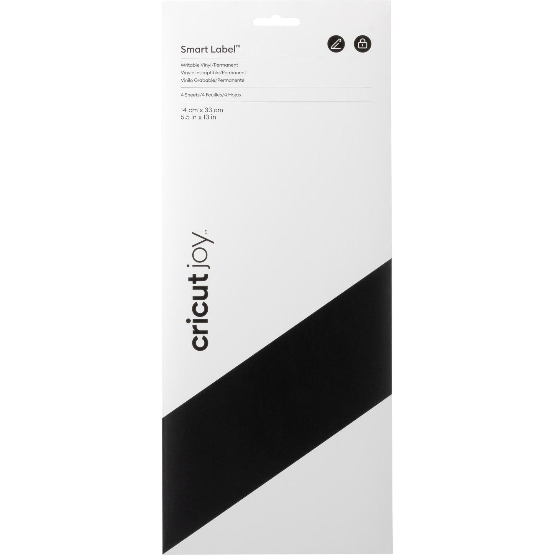 Cricut Smart Vinyl Permanent Joy 14x33cm 4 sheets Writable Black (P)