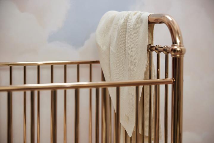 Actual product image Jollein - Deken Ledikant 100x150cm Basic Knit - Dekentje Baby - Ivory (100 x 150 cm)