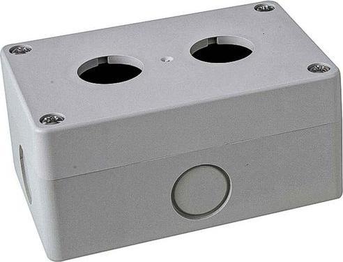 Produktbild RS PRO Steuerstation Leergehäuse, 2 x Ø 22mm, 105 x 70 x 51mm, Grau, ABS, IP 65