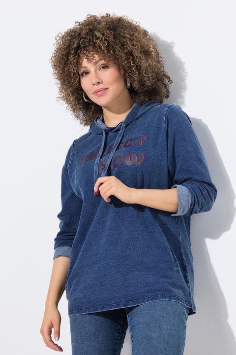 Produktbild Ulla Popken Hoodie, Stickerei, Kapuze, Taschen, Langarm (56)
