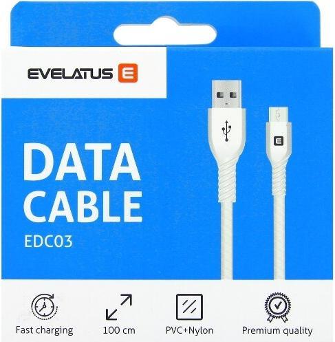 Actual product image Evelatus Data Cable MicroUSB EDC03 (1 m, USB 1.0)