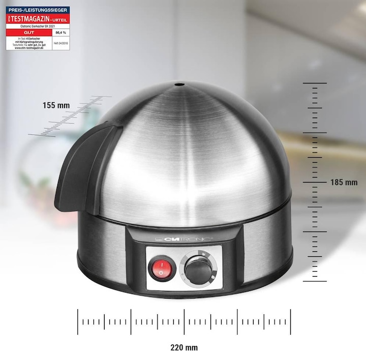 Actual product image Clatronic EK 3321 egg cooker 7 egg(s) (EU plug)