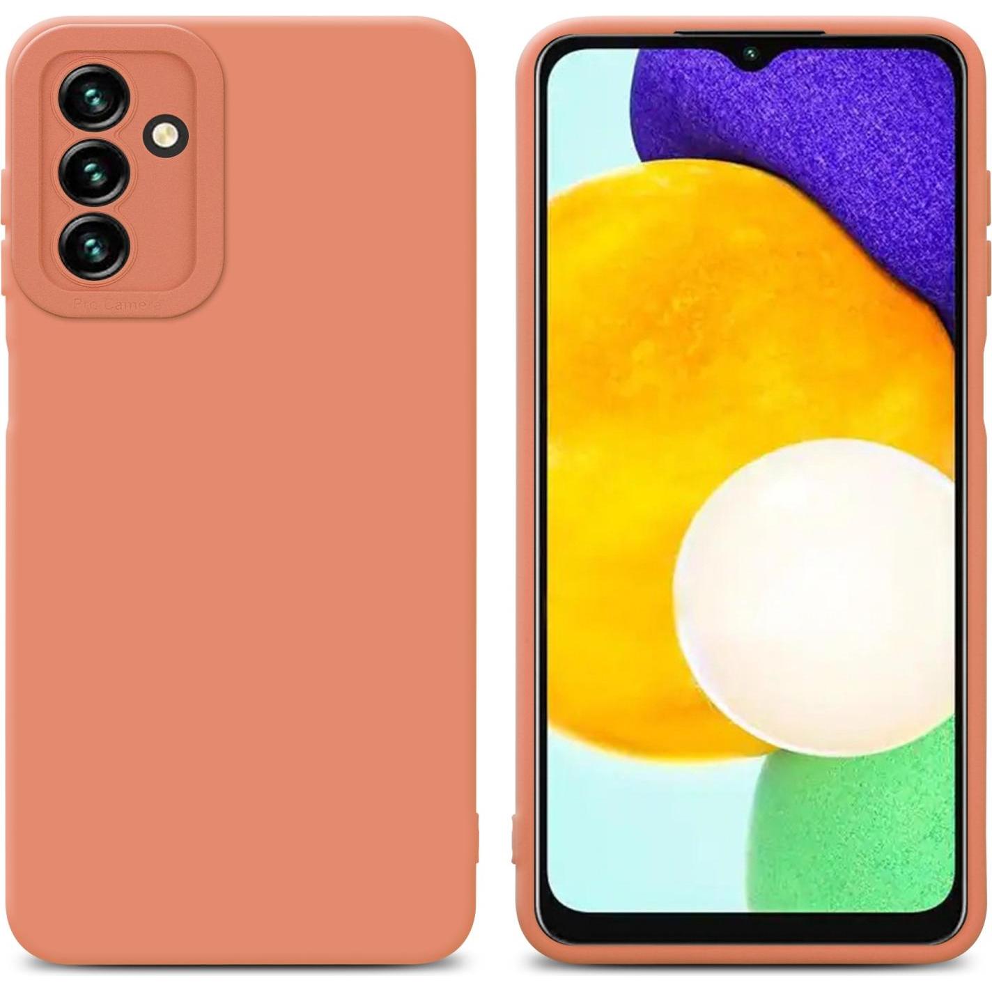 Cadorabo Hülle für Samsung Galaxy A13 5G im TPU Fluid LM162 Style (Samsung Galaxy A13 5G), Smartphone Hülle, Orange