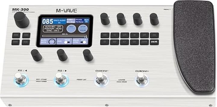 Produktbild M-Vave Multieffektprozessor für Gitarre und Bass mit 320 Effekten, 120 Verstärkern, Looper und Drumcomputer