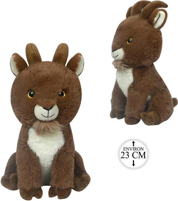 Produktbild Polypins Plüschtier Steinbock sitzend dunkelbraun, 23cm (23 cm)