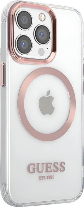 Immagine prodotto Guess Custodia trasparente compatibile con MagSafe per Apple iPhone 14 Pro - rosa (Apple iPhone 14 Pro)