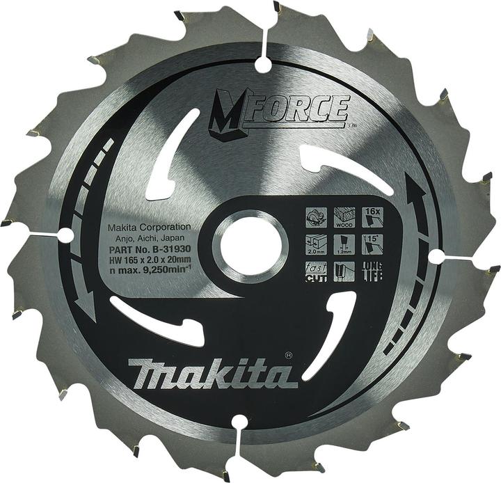 Immagine prodotto Makita Lama M-FORCE 165x20x16Z
