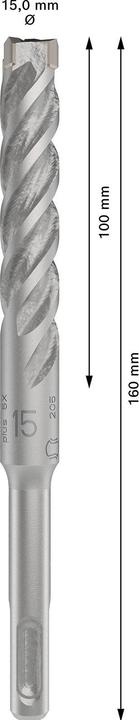 Actual product image DIY PRO SDS plus-5X hammer drill bit, 15 x 100 x 160 mm (15 millimetres)